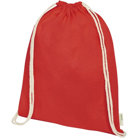 Orissa 100 g/m² organic cotton drawstring bag 5L czerwony (12049021)