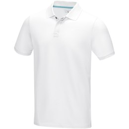 Graphite short sleeve men's organic polo biały (37508010)