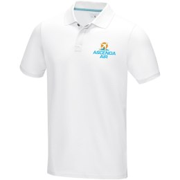 Graphite short sleeve men's organic polo biały (37508014)