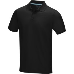 Graphite short sleeve men's organic polo czarny (37508990)