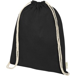 Orissa 140 g/m² organic cotton drawstring bag 5L czarny (12061290)