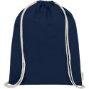 Orissa 140 g/m² organic cotton drawstring bag 5L granatowy (12061255)