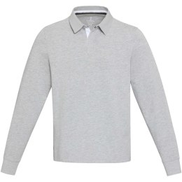 Clyde unisex organic rugby polo sweatshirt szary melanż (38237800)