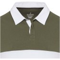 Clyde unisex organic rugby polo sweatshirt zielony, biały (38237910)