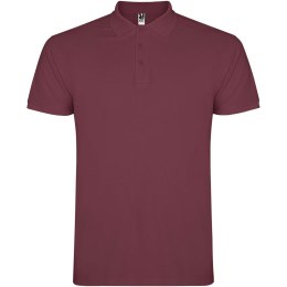 Star koszulka męska polo z krótkim rękawem berry red (R66388U3)