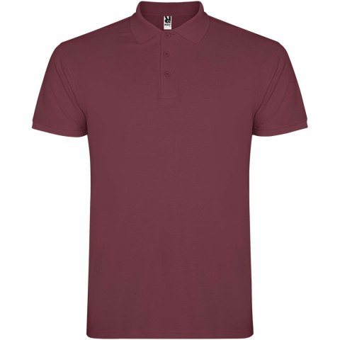 Star koszulka męska polo z krótkim rękawem berry red (R66388U4)