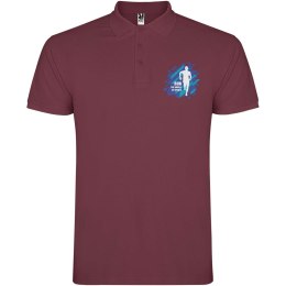 Star koszulka męska polo z krótkim rękawem berry red (R66388U5)