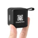 Głośnik bluetooth mini z podświetlanym logo kolor czarny