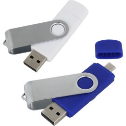 Pendrive z metalu i plastiku OTG type-C, 32GB 2.0 kolor wielokolorowy