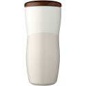 Dwuwarstwowy kubek ceramiczny Reno o pojemności 370 ml biały (10059201)