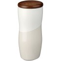 Dwuwarstwowy kubek ceramiczny Reno o pojemności 370 ml biały (10059201)