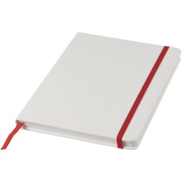 Biały notes A5 Spectrum z kolorowym paskiem biały, czerwony (10713502)