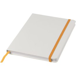 Biały notes A5 Spectrum z kolorowym paskiem biały, pomarańczowy (10713504)