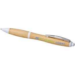 Bambusowy długopis Nash piasek pustyni, biały (10737804)