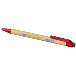 Długopis Berk z kartonu z recyklingu i plastiku kukurydzianego czerwony (10738402)