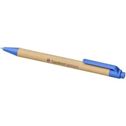 Długopis Berk z kartonu z recyklingu i plastiku kukurydzianego niebieski (10738401)