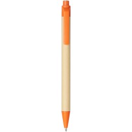 Długopis Berk z kartonu z recyklingu i plastiku kukurydzianego pomarańczowy (10738403)