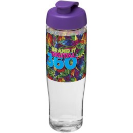 Bidon H2O Tempo® o pojemności 700 ml z wieczkiem zaciskowym przezroczysty, fioletowy (21004009)