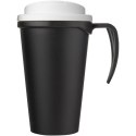 Americano® Grande 350 ml mug with spill-proof lid czarny, biały (21042101)