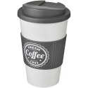 Americano® 350 ml tumbler with grip & spill-proof lid biały, szary (21069610)