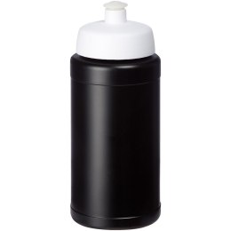 Baseline 500 ml butelka sportowa z recyklingu czarny, biały (21044401)