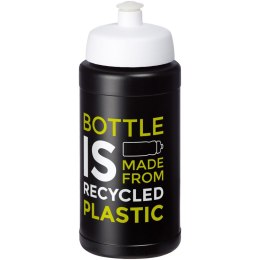 Baseline 500 ml butelka sportowa z recyklingu czarny, biały (21044401)