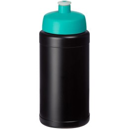 Baseline 500 ml butelka sportowa z recyklingu czarny, błękitny (21044451)