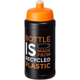 Baseline 500 ml butelka sportowa z recyklingu czarny, pomarańczowy (21044431)