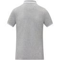 Damska koszulka polo Amarago z kontrastowymi paskami i krótkim rękawem szary melanż (38109803)