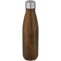 Izolowana próżniowo butelka Cove ze stali nierdzewnej o pojemności 500 ml z nadrukiem imitującym drewno drewno (10068371)