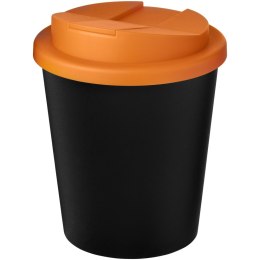 Kubek Americano® Espresso Eco z recyklingu o pojemności 250 ml z pokrywą odporną na zalanie czarny, pomarańczowy (21045502)